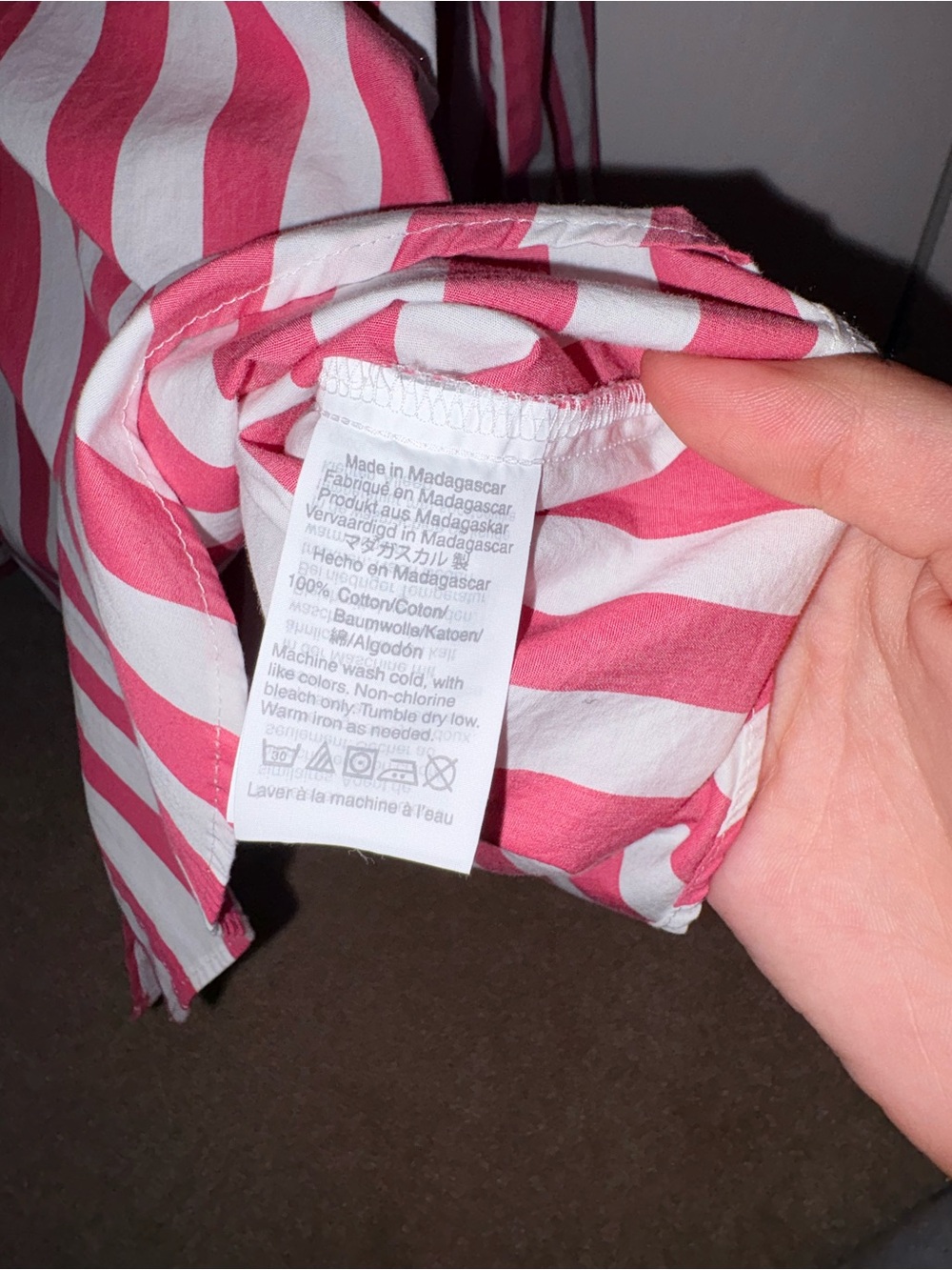 J. Crew Red and White Striped Button-Down Shirt - Picture 4 of 4